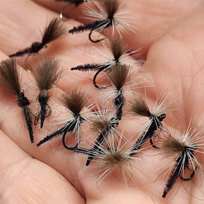 Cast of Flies for Irish Loughs- Palomino Midge and Grey Duster